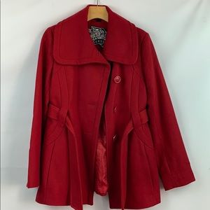 Guess women’s red parka coat jacket size small